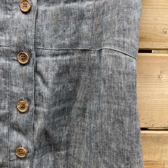 THREE GRACES blue linen maxi dress, size 2 - Picture 6 of 14